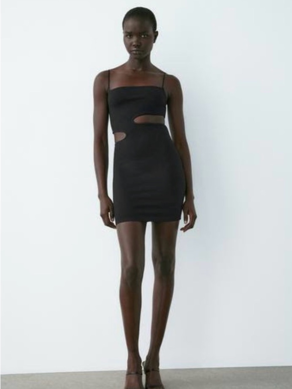 Zara Black Cutout Bodycon Mini Dress